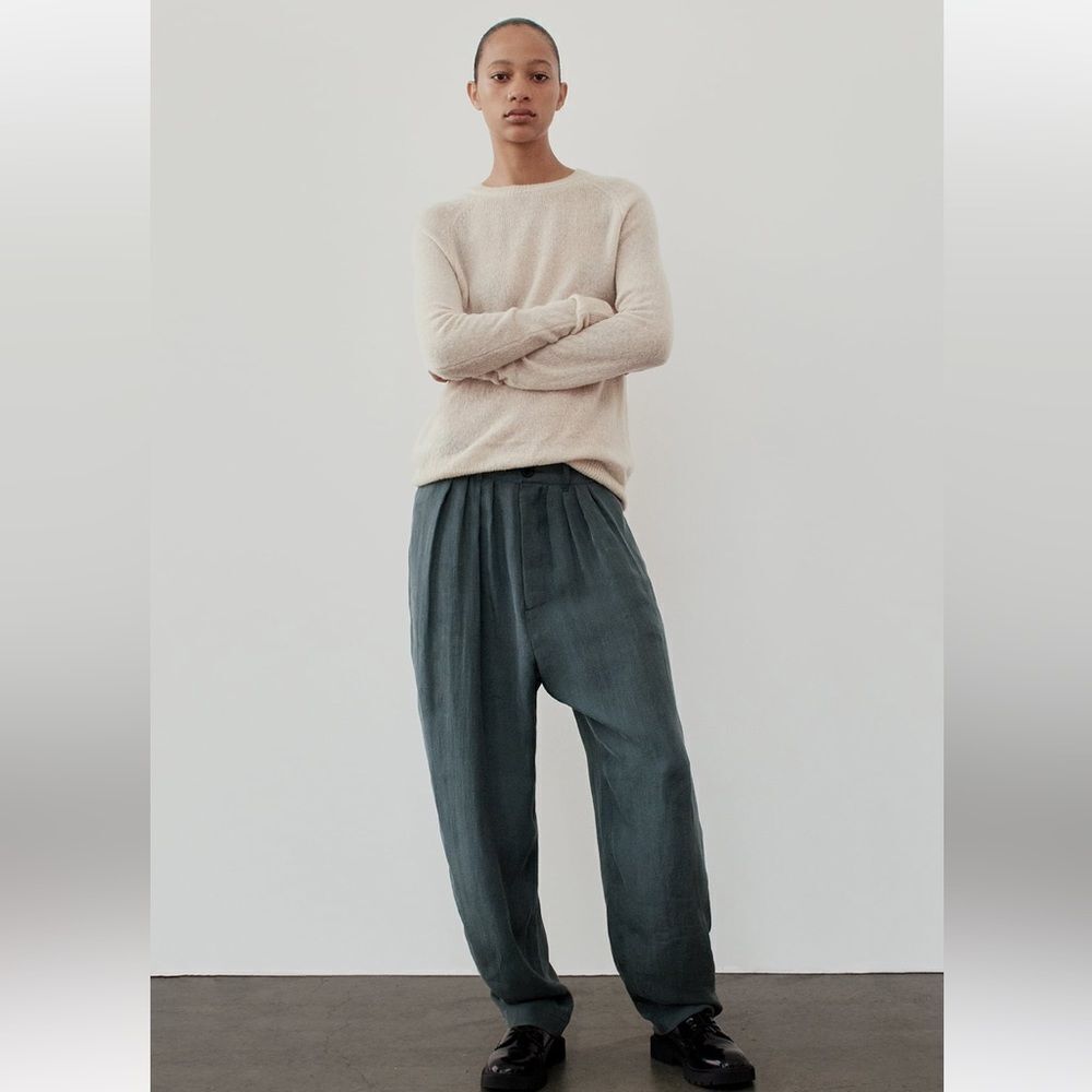 Zara flowy pleated pants ZW Collection, 100% Lyocell size XL